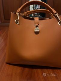 Borsa pelle campo marzio nuova marrone chiaro
