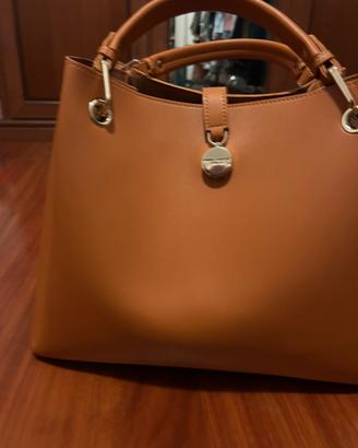 Borsa pelle campo marzio nuova marrone chiaro