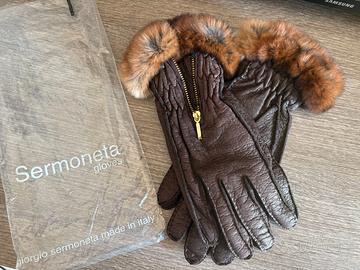 Guanti Sermoneta gloves cashmere nuovi