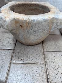 Antici mortaio in marmo