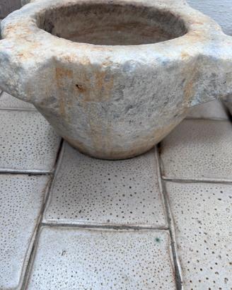 Antici mortaio in marmo
