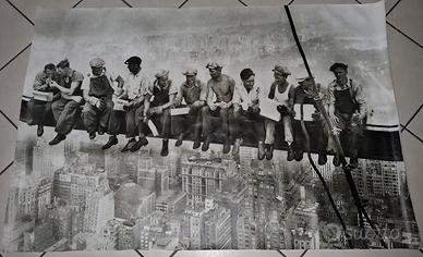 Poster telato "Pranzo in cima al grattacielo"