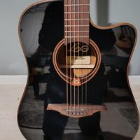 Chitarra acustica Lag Tramontane T118DCE-BLK