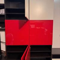 Mobile IKEA BESTÅ Rosso Lucido e Bianco
