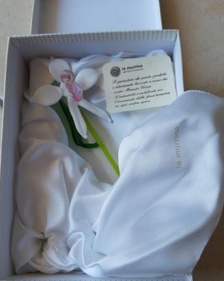 Fiore in vetro "la murrina" con certificato autent