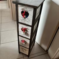 Cassettiera in Legno Vintage