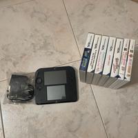 Nintendo 2DS + 7 giochi + caricabatterie
