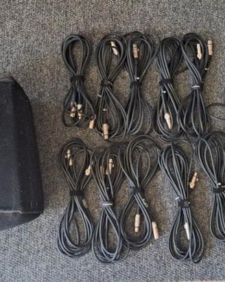 Set di 12 cavi audio Proel con borsa trasporto