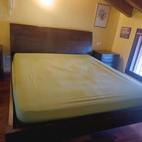 Letto matrimoniale noce scuro