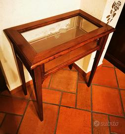 VETRINETTA TAVOLINO  IN LEGNO ARTE POVERA APRIBILE