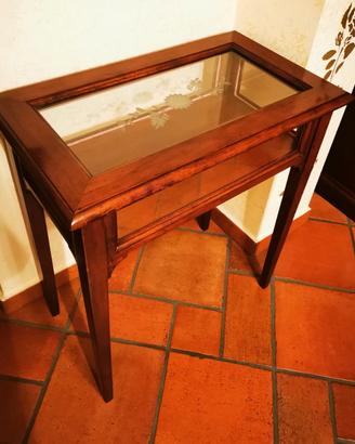 VETRINETTA TAVOLINO  IN LEGNO ARTE POVERA APRIBILE