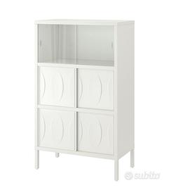 KALKNÄS IKEA libreria con ante scorrevoli bianco,