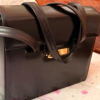 Borsetta nera in vera pelle vintage