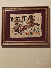 Papiro incorniciato giovane faraone Tutankhamon