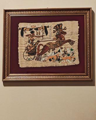 Papiro incorniciato giovane faraone Tutankhamon