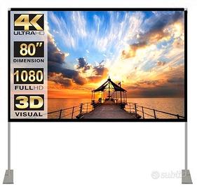 Schermo per Proiettore con Supporto 80" 16:9