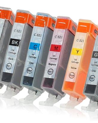 6 cartucce compatibili CANON 520-521