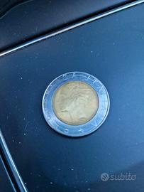 Moneta rara, lire 500, 1986, bimetallica