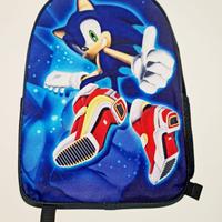 Zaino sonic 40x30x15 + telo mare o porta merenda s