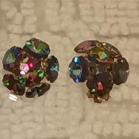 Orecchini a clip con strass - anni '50