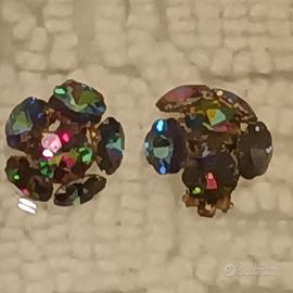 Orecchini a clip con strass - anni '50