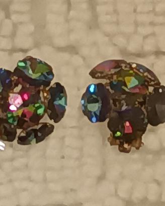 Orecchini a clip con strass - anni '50