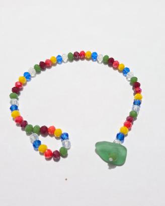 Braccialetto Con Perline colorate e Sea Glass