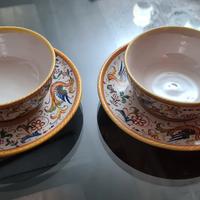Coppia di tazze da the,ceramiche deruta