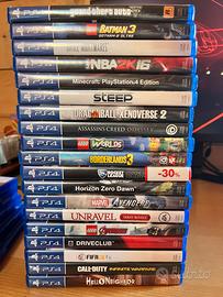 19 giochi ps4/ps5 (contattami per i singoli)