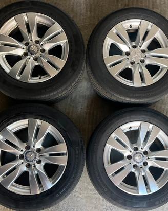 4 cerchi in lega e gomme originali Mercedes 16"