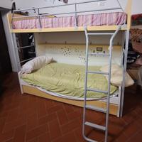 Letto castello singolo con letto estraibile 