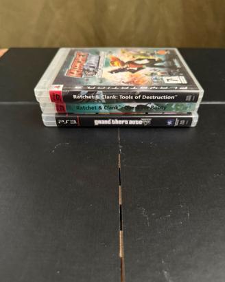Lotto 3 Videogiochi per PS3 - GTA V, Ratchet