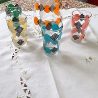 Servizio caraffa e bicchieri vintage.