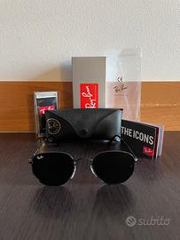 Ray-Ban Hexagonal / Neri + Lente Nera