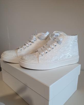 Scarpe Prima Comunione n.35  in pizzo bianco