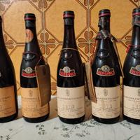 lotto 5 bottiglie di vino Bersano anni 70