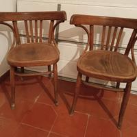 Coppia Sedie anni 50 In Faggio Curvato