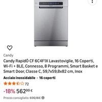 lavastoviglie libera installazione 16 coperti