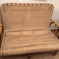 Divano e poltrone in vimini 