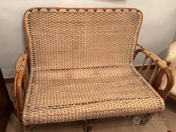Divano e poltrone in vimini 