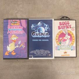Videocassette VHS originali, film e cartoon