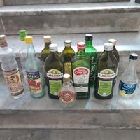 N.12 bottiglie per l'olio+bibite+aceto+succo acero