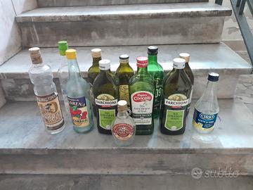 N.12 bottiglie per l'olio+bibite+aceto+succo acero