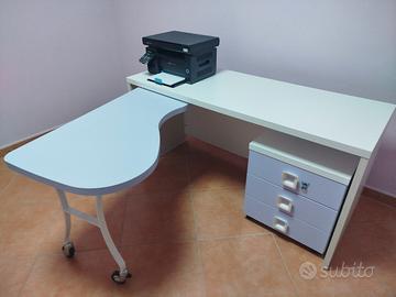 scrivania con cassettiera Lilla 