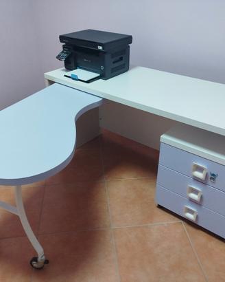 scrivania con cassettiera Lilla 
