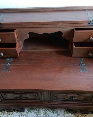 Scrittoio, bureau artigianale con cassetti