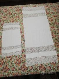 Set 2 Asciugamani Viso E Ospite Spugna Cotone 70