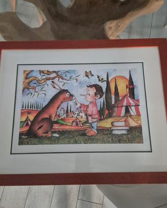 Quadro Pinocchio  con autografo orig.Don Backy