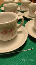 6 TAZZINE CAFFÈ PORCELLANA TOGNANA 