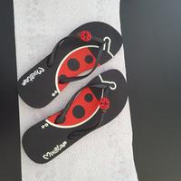 Infradito nere coccinella